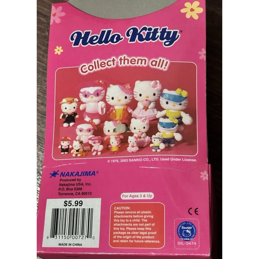 2003 Nakajima Sanrio Cute &‎ Sweet Hello Kitty Blockbuster Plush NIB Sealed